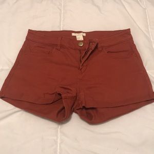 H&M burnt orange shorts